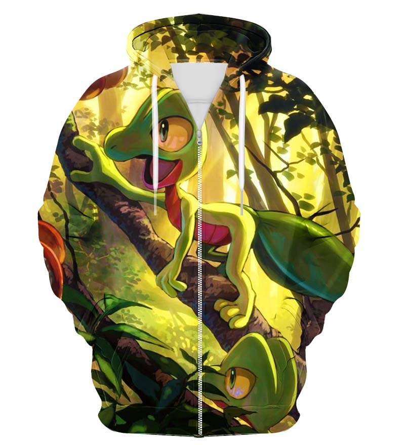 Colorful X-Ray Zip Up Hoodie