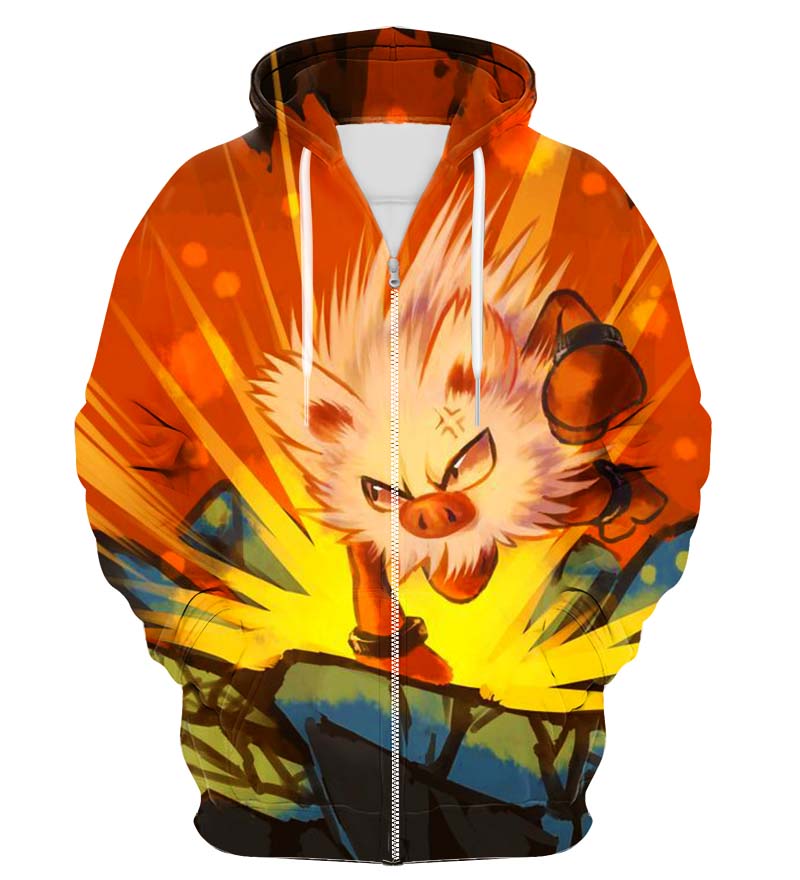 Colorful X-Ray Zip Up Hoodie