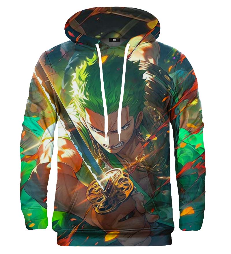 Roronoa Zoro Print Hoodie