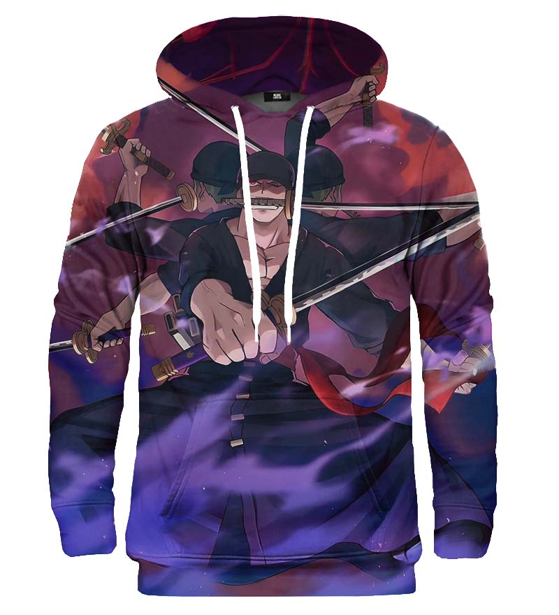 Pirate Swordsman's Zoro Print Hoodie