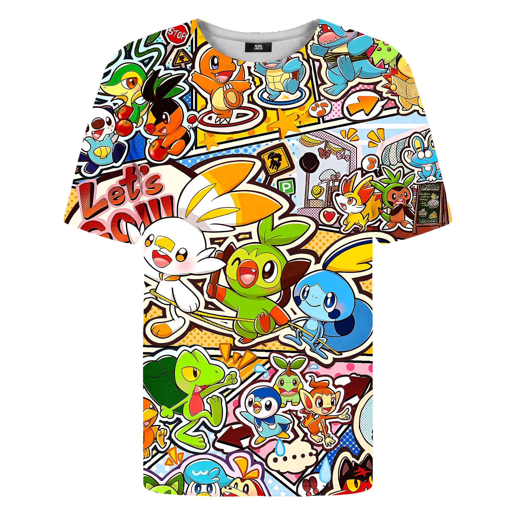 Colorful Cartoon Pokemon T-Shirt