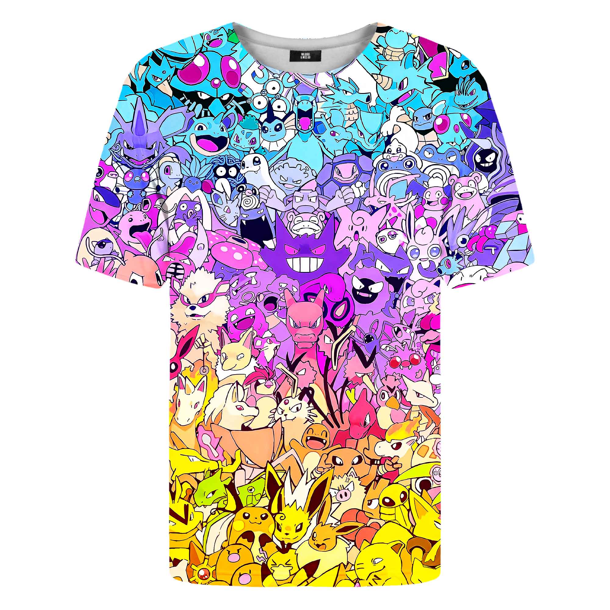 Colorful Cartoon Pokemon T-Shirt