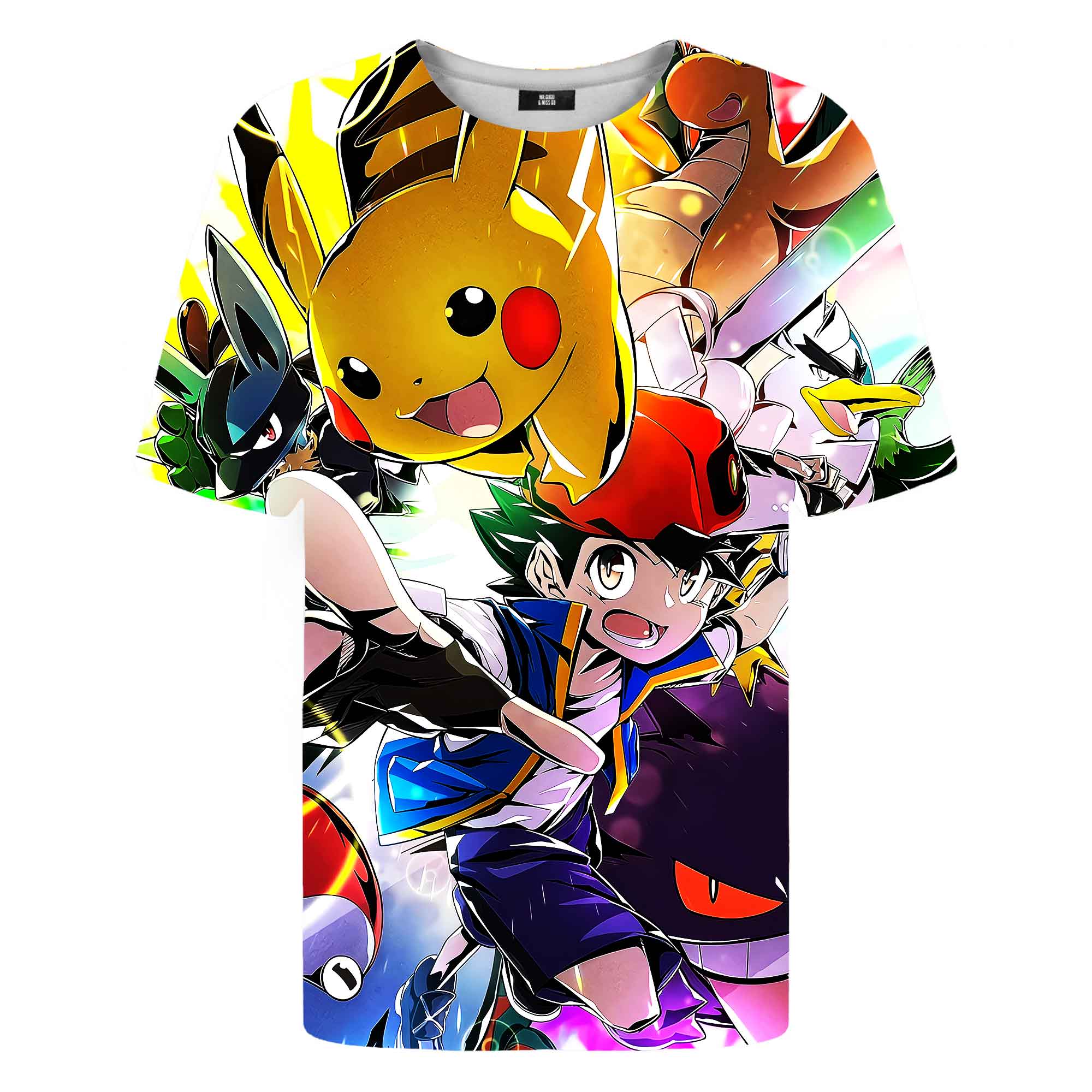 Colorful Cartoon Pokemon T-Shirt