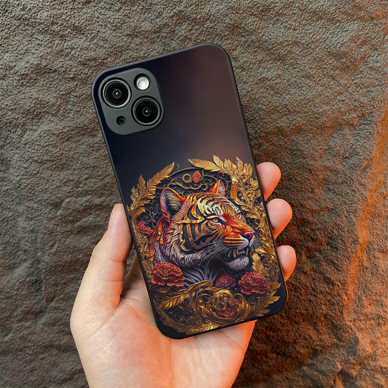 original tiger glass phone case