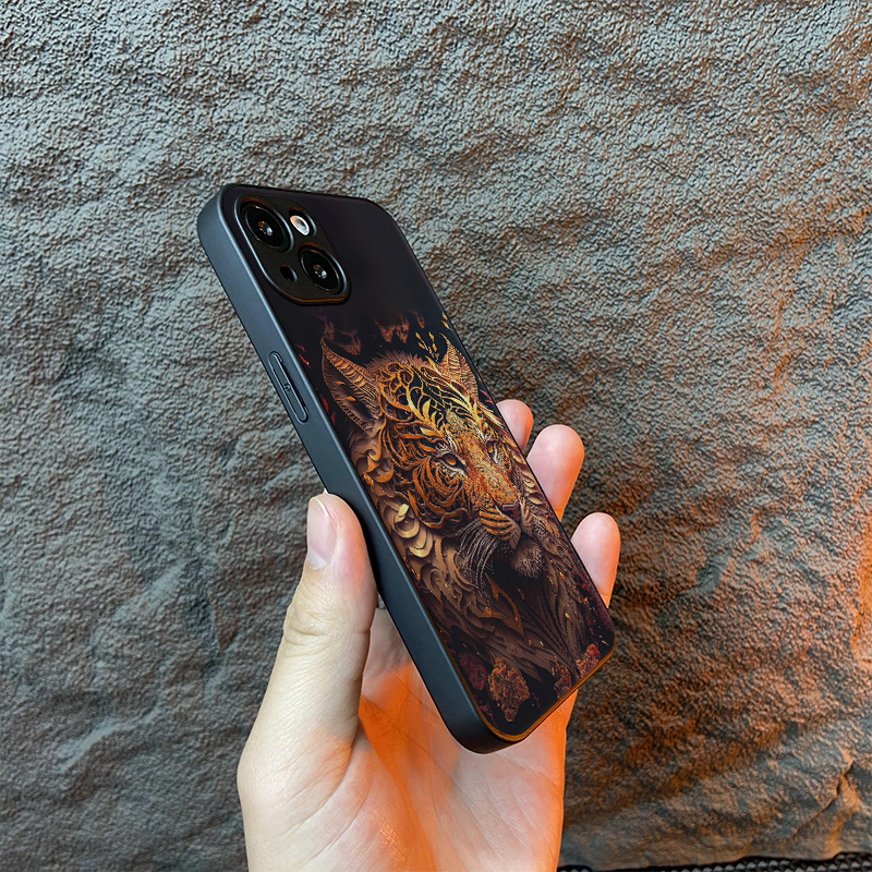 original tiger glass phone case