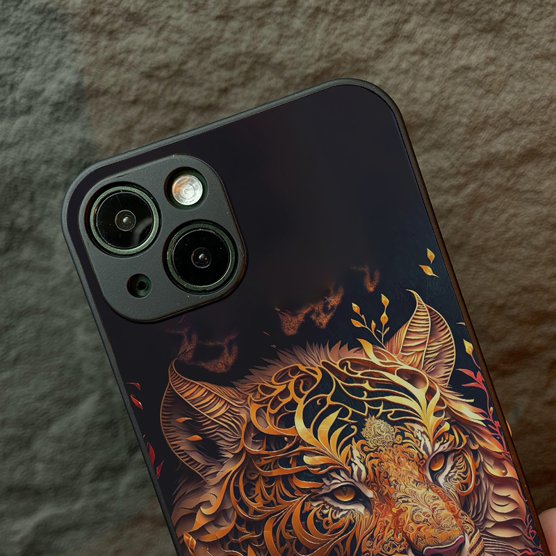 original tiger glass phone case