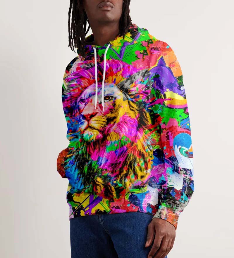 Colorful lion hoodie