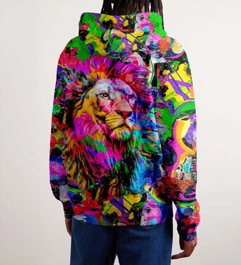 Colorful lion hoodie