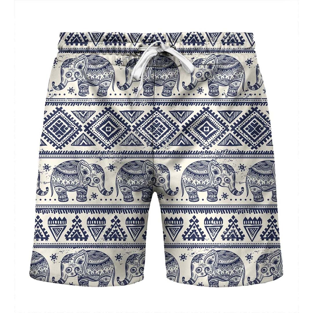 Elephants Pattern Shorts