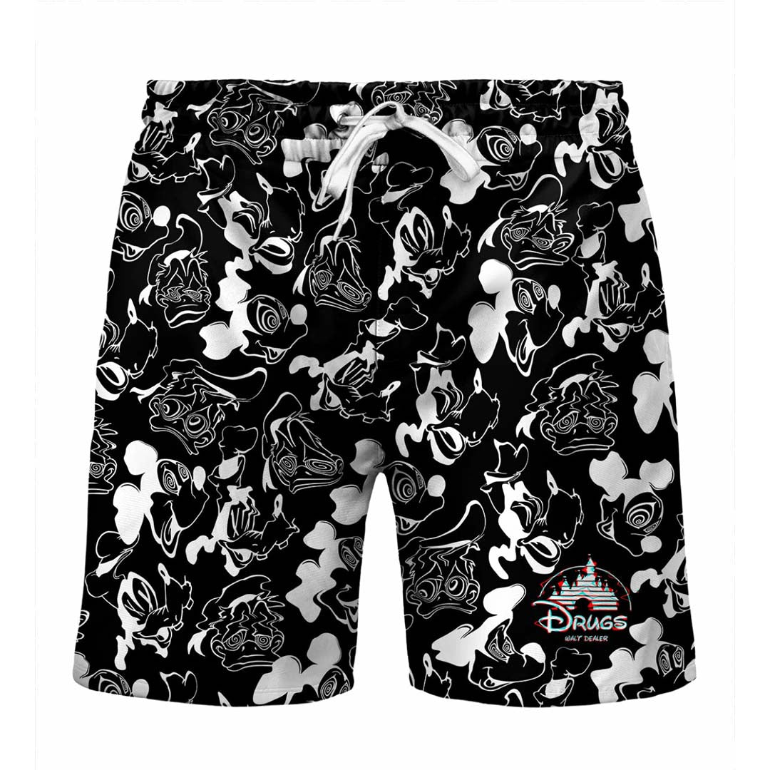 Black and white Walt Dealer Shorts