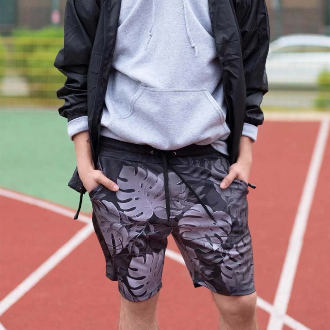 Black Fullprint Shorts