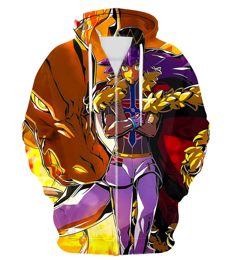 Colorful X-Ray Zip Up Hoodie