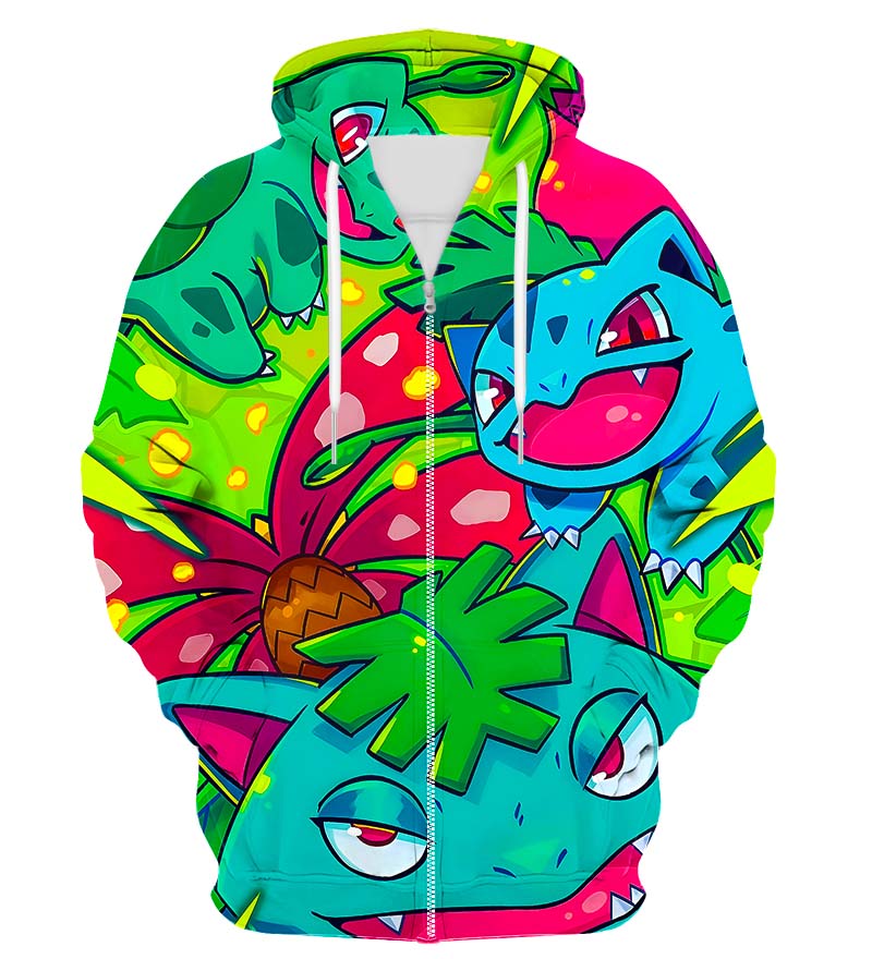 Colorful X-Ray Zip Up Hoodie