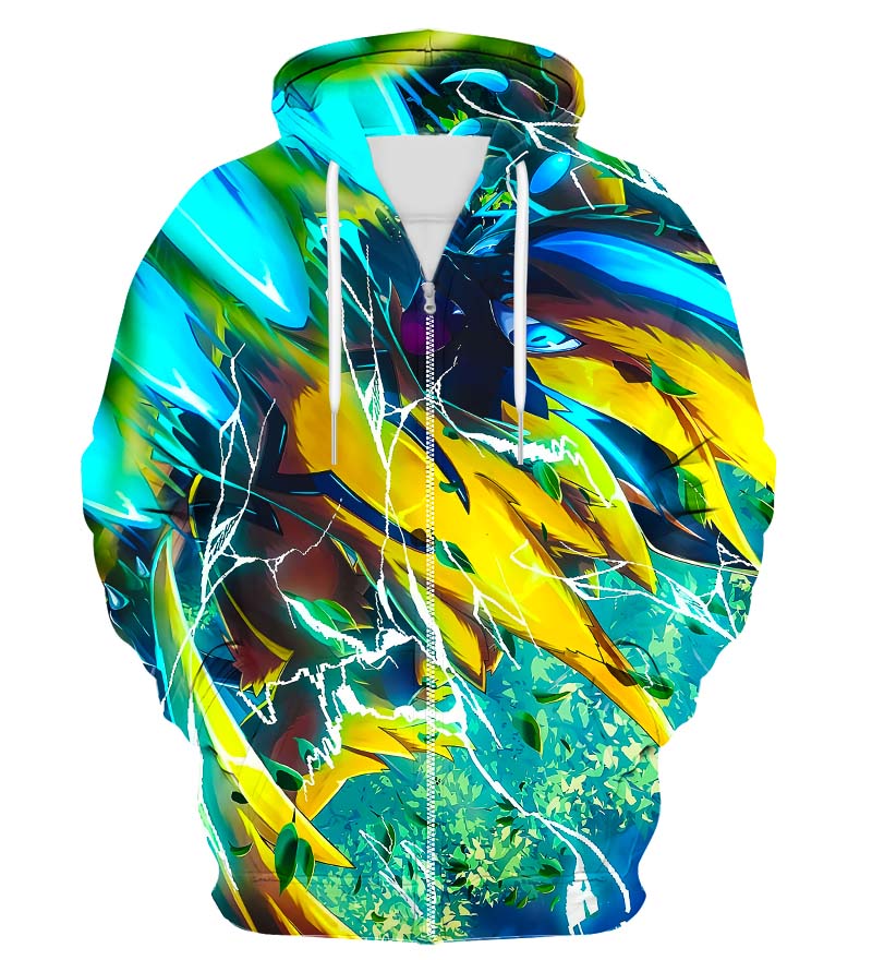 Colorful X-Ray Zip Up Hoodie