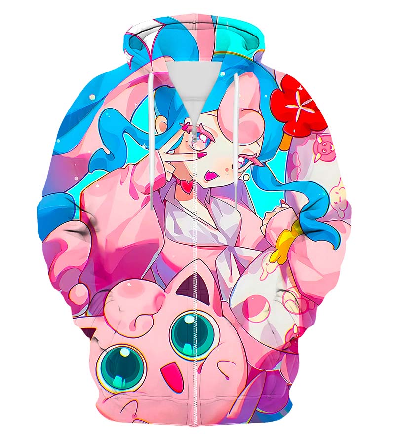 Colorful X-Ray Zip Up Hoodie