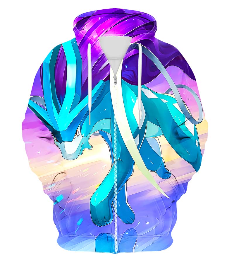 Colorful X-Ray Zip Up Hoodie