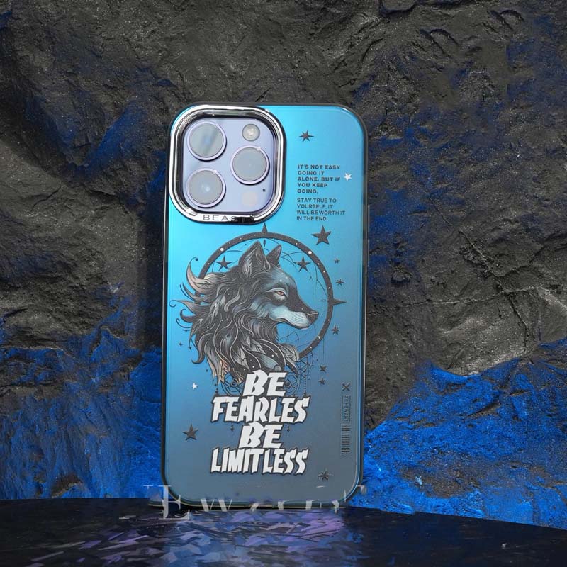 original wolf aurora laser anti-fall mobile phone case