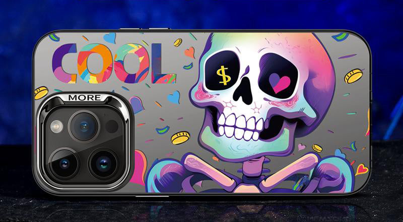 Original Skeleton Gradient Laser Phone Case