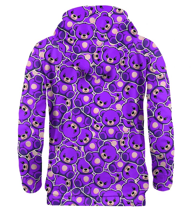 Teddy bear purple hoodie