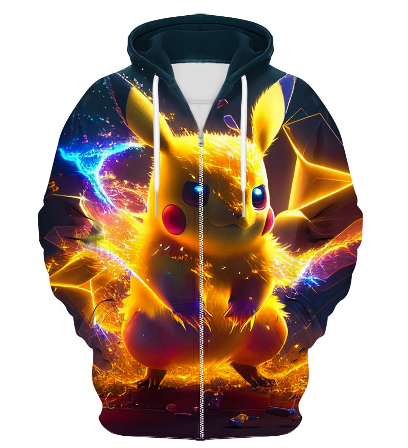 Colorful X-Ray Zip Up Hoodie