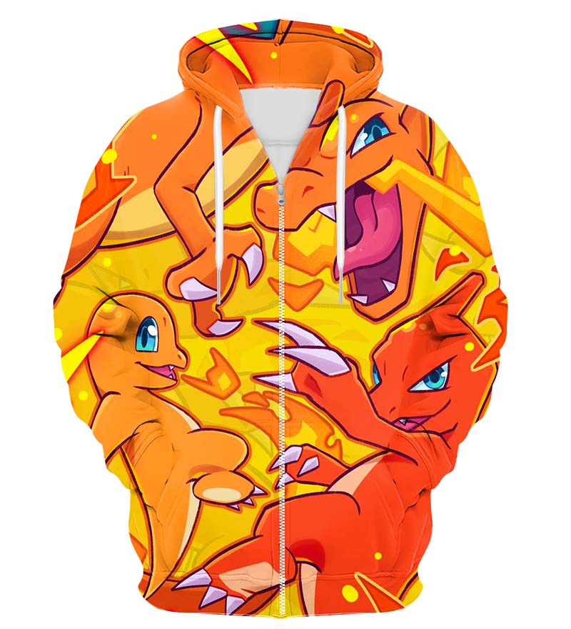 Colorful X-Ray Zip Up Hoodie