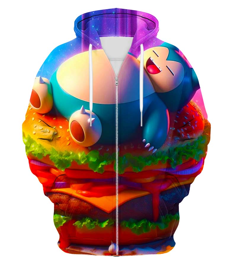 Colorful X-Ray Zip Up Hoodie