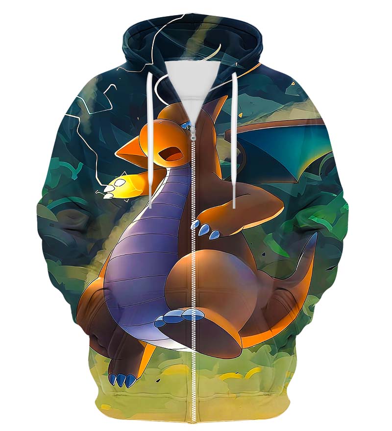 Colorful X-Ray Zip Up Hoodie